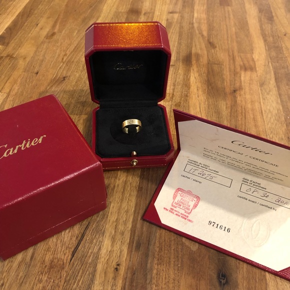100% Authentic 18K Cartier LOVE Ring size 4.75. Thicker version - Picture 2 of 5